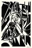 Sonne im Fenster by Walter Dexel, 1918, Holzschnitt auf Japan, sold Nov 2008
