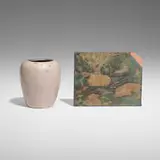 Vase and tile by Frederick Hurten Rhead, 1914-17, glazed earthenware, sold Oct 2022