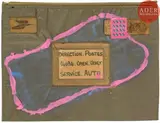 Empreinte by Claude Viallat, 2006, Gouache sur enveloppe toilée de la Direction des Postes, sold Mar 2018