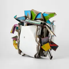 NOBODY by John Chamberlain, 2009, painted and chromium-plated steel, sold Oct 2026