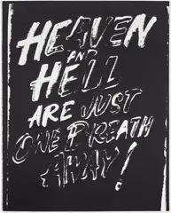 Heaven and Hell Are Just One Breath Away! (Negative) by Andy Warhol, 1985-1986, synthetic polymer paint and silkscreen ink on canvas, sold Oct 2026