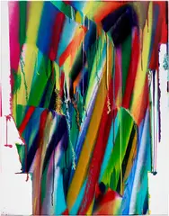 Untitled by Katharina Grosse, 2017, oil on canvas, sold Oct 2026