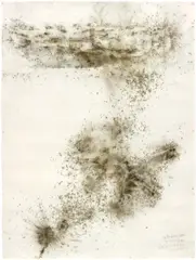 Life Beneath the Shadow: The Brahan Seer by Cai Guo-Qiang, 2005, gunpowder and ink on paper, sold Oct 2026