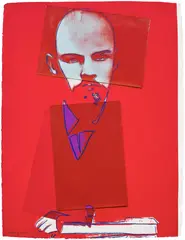 Lenin by Andy Warhol, 1986-1987, acrylic, silkscreen ink and paper collage on paper, sold Oct 2026