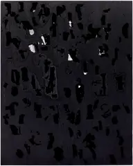 Study for Debris Field #27 by Glenn Ligon, 2018, etching ink and ink marker on canvas, offered Oct 2026
