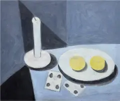 Still Life with Candle by William Scott, 1950, oil on canvas, sold Oct 2026