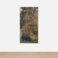 While Thinking of TC and Clem Again by Frank Bowling, 1982-1983, acrylic, acrylic gel and polyurethane foam on canvas, sold Oct 2026