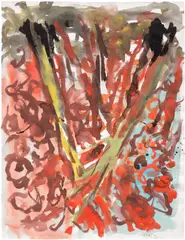 Ohne Titel by Georg Baselitz, 1984, gouache and ink on paper, sold Oct 2026