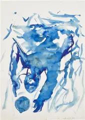 Ohne Titel by Georg Baselitz, 1982, Charcoal drawing, sold Oct 2026
