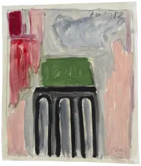 Ohne Titel by Günther Förg, 2002, acrylic on unstretched canvas, in artist's frame, sold Oct 2026