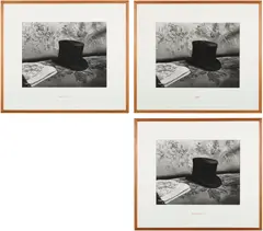 Combien pour ce chapeau? (Combien pour ce chapeau?, Musée Jules Verne, Nantes, 1987, An Old Hat) by Louise Lawler, 1987, gelatin silver print, in 3 parts, sold Oct 2026