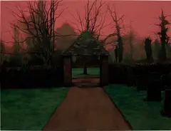 The Lych Gate by George Shaw, 2006, enamel on board, sold Oct 2026