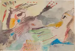Ohne Titel by Werner Gilles, 1958, Aquarell auf Velin, sold Jan 2024