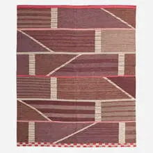 flatweave carpet by Marianne Richter, c. 2000, hand-woven wool, sold Nov 2020