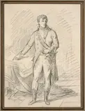 Portait de Bonaparte, Premier consul by Gros Antoine-Jean Gros, Crayon noir, sold Mar 2017
