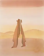 L'Homme qui Marche by Jean-Michel Folon, Aquarelle et crayon sur papier pour un dessin réalisé en 1979 pour l'affiche de l'exposition Folon à la galerie Berggrue, sold Apr 2017