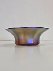 Gold Favrile Art Glass Bowl Early 20th Cent. by Louis Comfort Tiffany, Gold Favrile with blue hues, sold Oct 2026
