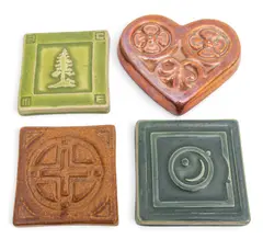 Tiles "Acme Photo Works" 4 PCS by Pewabic, sold Oct 2026