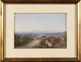 Paysage italien by Paul Pascal, 1885, Aquarelle, sold Mar 2021