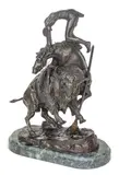 Untitled by Frederic Remington, Bronze Sculpture, Indian on Horse and Buffalo, offered Oct 2026