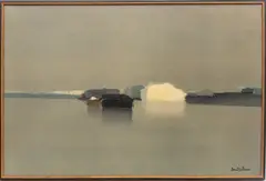 Reflect Blanc by Pierre Doutreleau, Oil on Canvas, sold Oct 2026