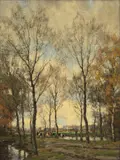 Figure and Cows in a Dutch Landscape by Arnold Marc Gorter, Oil on Canvas, sold Oct 2026