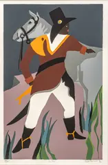 St. Marc by Jacob Lawrence, 1994, Color Screenprint on Bainbridge Two Ply Rag Paper, sold Oct 2026