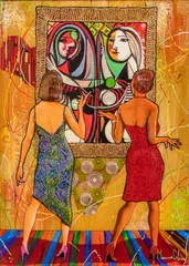 A Day with the Masters Including Picasso by Marcus Glenn, Giclee with Hand Embellishments on Canvas, sold Oct 2026