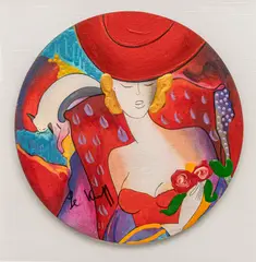 Avenir by Linda LeKinff, Hand Embellished Serigraph on Wood, offered Oct 2026