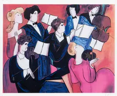 Accords by Linda LeKinff, Serigraph in Colors on Wove Paper, sold Oct 2026