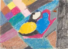 Ohne Titel by Ida Kerkovius, 1962, Pastell und Ölfarbe auf Papier, sold Oct 2020