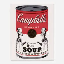 Cream of the Crop (Campbell's Soup Can) by Michael McKenzie, c. 1992, screenprint in colors, sold Aug 2022