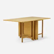 Early Maria table by Bruno Mathsson, 1936, beech, brass, sold Oct 2020