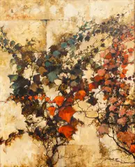 Untitled by Michel de Gallard, Oil on Canvas, Creeping Vines on a Wall, sold Oct 2026