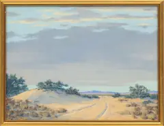 Untitled by Worden Bethell, Pastel on Artist Board, Southwest Scene, sold Oct 2026