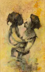 The Confidence by Edna Glaubman, Mixed Media on Masonite, Ca., sold Oct 2026
