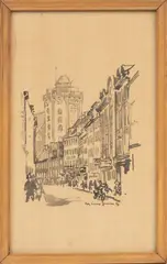 Krystalgade by Kaj Louis Jensen, 1943, Watercolor on Wove Paper, sold Oct 2026