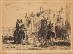 "Olifanten Hyderabad" by Marius Bauer, Etching on Laid Paper, sold Oct 2026
