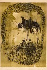 Eakins by Leonard Baskin, circa 1965, Woodcut on Paper, sold Oct 2026