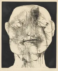Blake by Leonard Baskin, 1962, Etching on Paper, sold Oct 2026