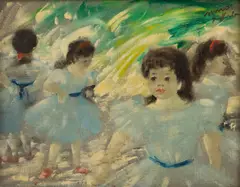 Four Ballet Dancers by Nino Giuffrida, circa 1960, Oil on Canvas, sold Oct 2026