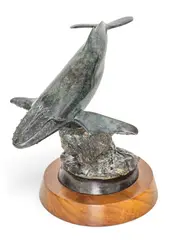 Diver by Randy Puckett, 1990, Bronze Sculpture, sold Oct 2026