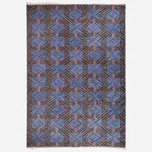 Monumental Strålarna flatweave carpet by Marianne Richter, 1949, hand-woven wool, sold Oct 2020