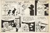 Clifton- Tome 2 by Raymond Macherot, Encre de Chine et crayon pour la demi-planche 26B de cet album publié en 1962 aux éditions du Lombard. Prépubliée en 196, sold Nov 2017