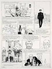 VANCE (William van Cutsem dit) by VanCé, Encre de Chine et collage pour la planche 12 de cet album publié en 1995 aux éditions Dargaud. Signé et daté « 94 »., sold Nov 2017