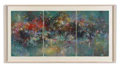 Abuments by Mr Jago, 2012, Acrylique et peinture aérosol sur papier (tryptique), sold Sep 2017