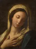 The Virgin by Italian School, oil on canvas,, sold Sep 2008