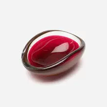 bowl, model 1106 by Vicke Lindstrand, c. 1960, glass, sold Aug 2020