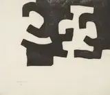 Hommage à Joan Prats by Eduardo Chillida, 1975, Bois gravé sur papier Chine, sold Dec 2017