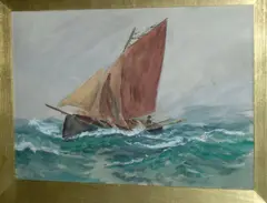 "The Mackeral Boat" by Charles Napier Hemy, sold Jul 2008